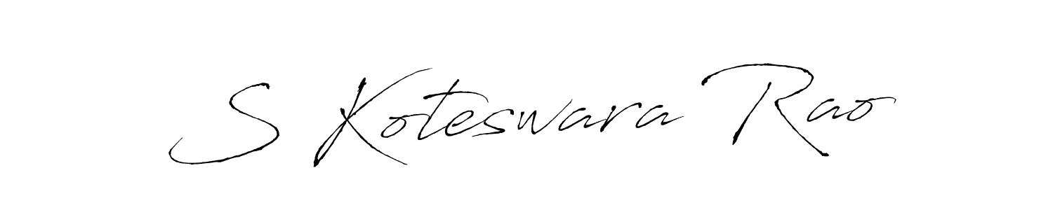 How to make S Koteswara Rao name signature. Use Antro_Vectra style for creating short signs online. This is the latest handwritten sign. S Koteswara Rao signature style 6 images and pictures png
