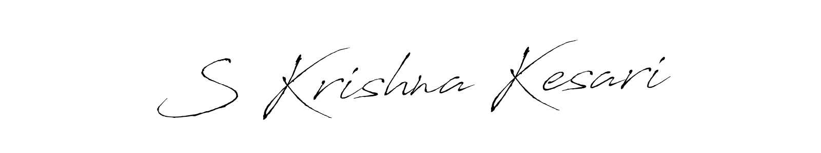 Design your own signature with our free online signature maker. With this signature software, you can create a handwritten (Antro_Vectra) signature for name S Krishna Kesari. S Krishna Kesari signature style 6 images and pictures png