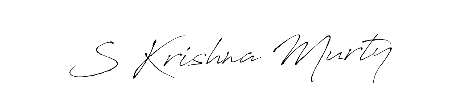 Design your own signature with our free online signature maker. With this signature software, you can create a handwritten (Antro_Vectra) signature for name S Krishna Murty. S Krishna Murty signature style 6 images and pictures png