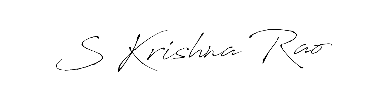 Design your own signature with our free online signature maker. With this signature software, you can create a handwritten (Antro_Vectra) signature for name S Krishna Rao. S Krishna Rao signature style 6 images and pictures png