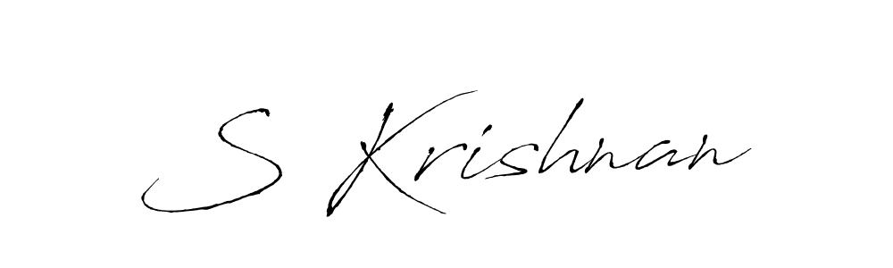 S Krishnan stylish signature style. Best Handwritten Sign (Antro_Vectra) for my name. Handwritten Signature Collection Ideas for my name S Krishnan. S Krishnan signature style 6 images and pictures png