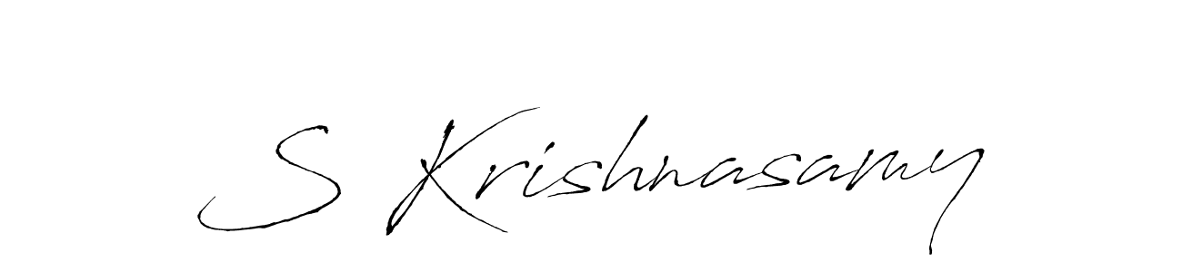 This is the best signature style for the S Krishnasamy name. Also you like these signature font (Antro_Vectra). Mix name signature. S Krishnasamy signature style 6 images and pictures png