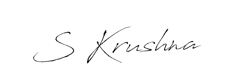 You should practise on your own different ways (Antro_Vectra) to write your name (S Krushna) in signature. don't let someone else do it for you. S Krushna signature style 6 images and pictures png