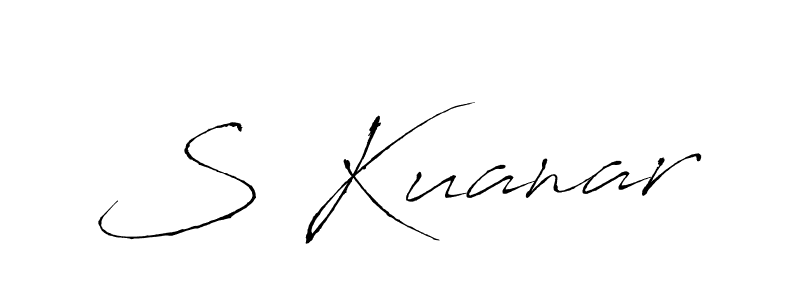 Make a beautiful signature design for name S Kuanar. With this signature (Antro_Vectra) style, you can create a handwritten signature for free. S Kuanar signature style 6 images and pictures png