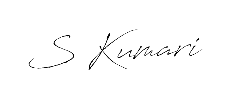 You should practise on your own different ways (Antro_Vectra) to write your name (S Kumari) in signature. don't let someone else do it for you. S Kumari signature style 6 images and pictures png