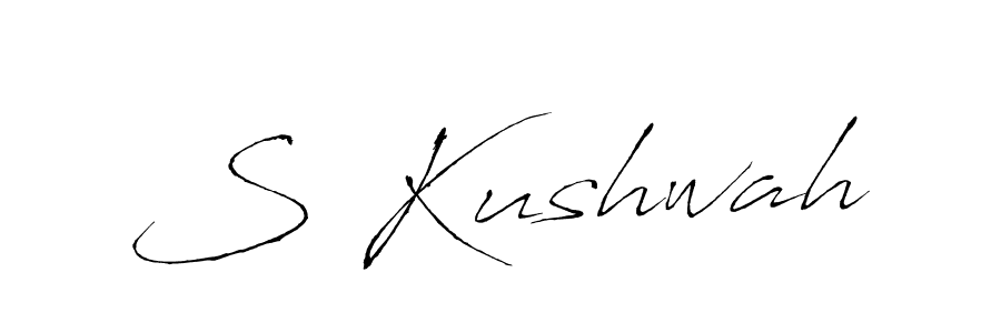 The best way (Antro_Vectra) to make a short signature is to pick only two or three words in your name. The name S Kushwah include a total of six letters. For converting this name. S Kushwah signature style 6 images and pictures png