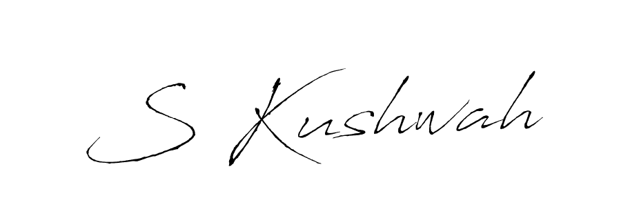 The best way (Antro_Vectra) to make a short signature is to pick only two or three words in your name. The name S Kushwah include a total of six letters. For converting this name. S Kushwah signature style 6 images and pictures png