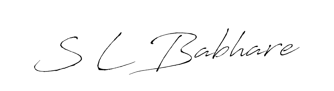 It looks lik you need a new signature style for name S L Babhare. Design unique handwritten (Antro_Vectra) signature with our free signature maker in just a few clicks. S L Babhare signature style 6 images and pictures png