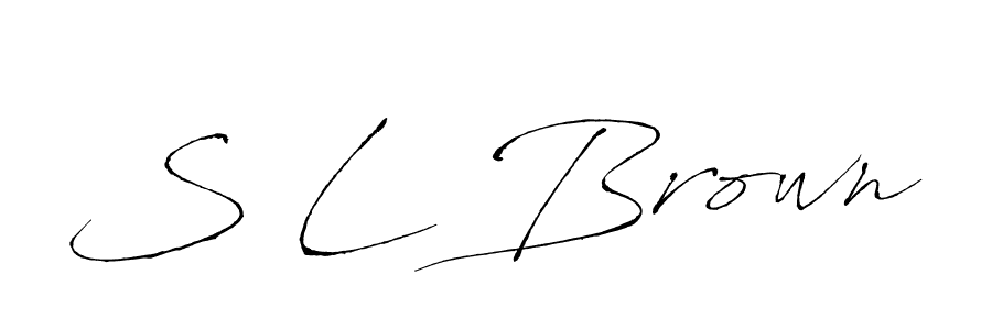 Create a beautiful signature design for name S L Brown. With this signature (Antro_Vectra) fonts, you can make a handwritten signature for free. S L Brown signature style 6 images and pictures png