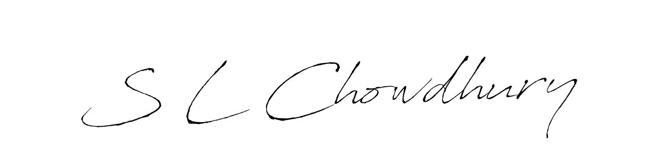 How to make S L Chowdhury signature? Antro_Vectra is a professional autograph style. Create handwritten signature for S L Chowdhury name. S L Chowdhury signature style 6 images and pictures png