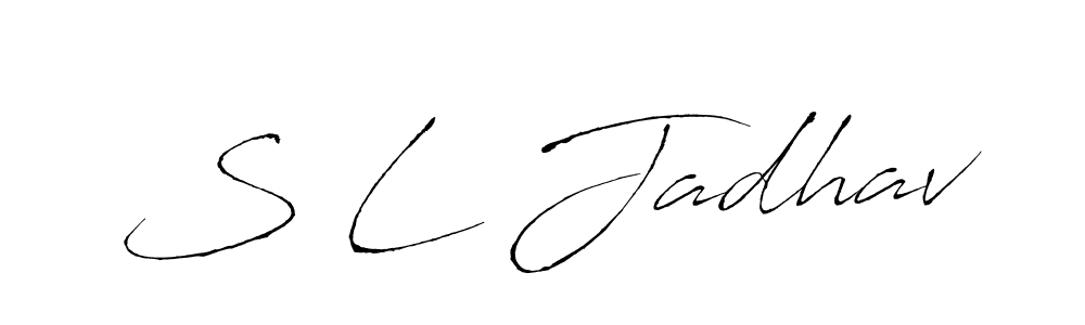 Create a beautiful signature design for name S L Jadhav. With this signature (Antro_Vectra) fonts, you can make a handwritten signature for free. S L Jadhav signature style 6 images and pictures png