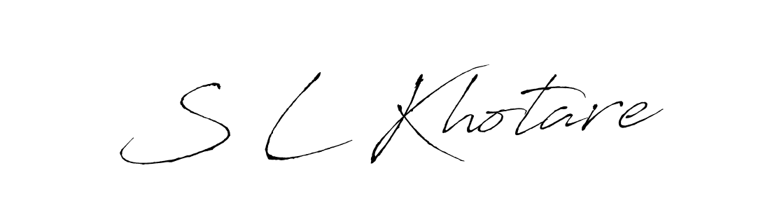 How to make S L Khotare signature? Antro_Vectra is a professional autograph style. Create handwritten signature for S L Khotare name. S L Khotare signature style 6 images and pictures png