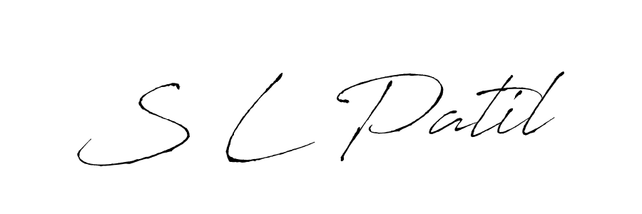 The best way (Antro_Vectra) to make a short signature is to pick only two or three words in your name. The name S L Patil include a total of six letters. For converting this name. S L Patil signature style 6 images and pictures png