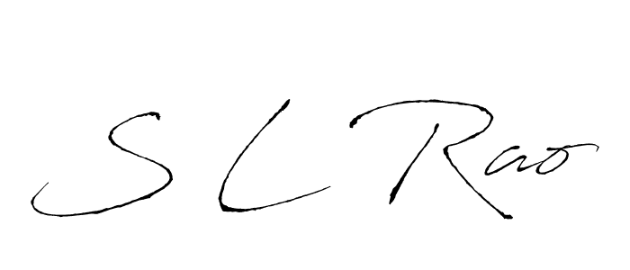 Design your own signature with our free online signature maker. With this signature software, you can create a handwritten (Antro_Vectra) signature for name S L Rao. S L Rao signature style 6 images and pictures png