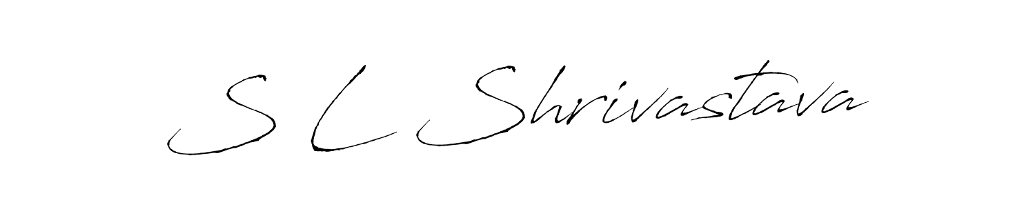 Create a beautiful signature design for name S L Shrivastava. With this signature (Antro_Vectra) fonts, you can make a handwritten signature for free. S L Shrivastava signature style 6 images and pictures png