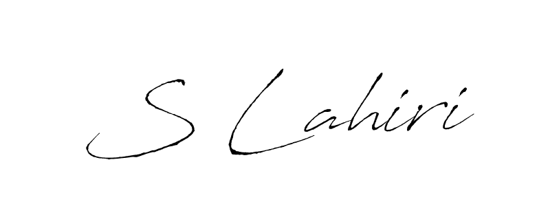Make a beautiful signature design for name S Lahiri. With this signature (Antro_Vectra) style, you can create a handwritten signature for free. S Lahiri signature style 6 images and pictures png