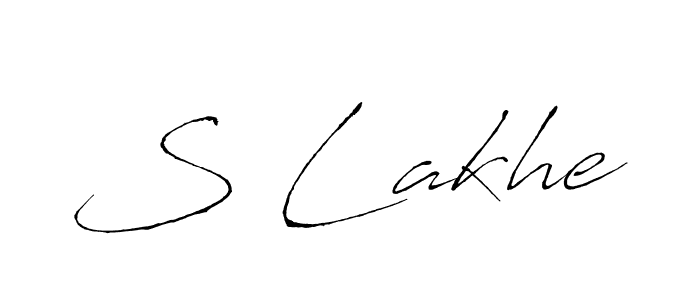 How to make S Lakhe name signature. Use Antro_Vectra style for creating short signs online. This is the latest handwritten sign. S Lakhe signature style 6 images and pictures png
