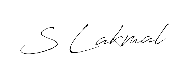 Make a beautiful signature design for name S Lakmal. With this signature (Antro_Vectra) style, you can create a handwritten signature for free. S Lakmal signature style 6 images and pictures png