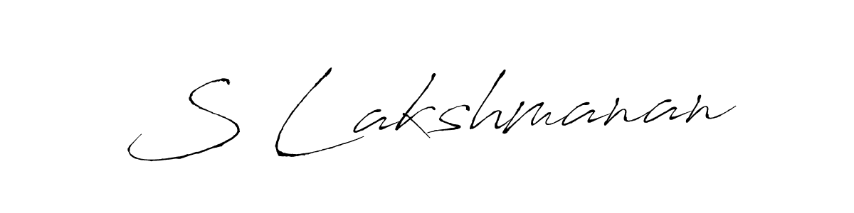 How to make S Lakshmanan signature? Antro_Vectra is a professional autograph style. Create handwritten signature for S Lakshmanan name. S Lakshmanan signature style 6 images and pictures png