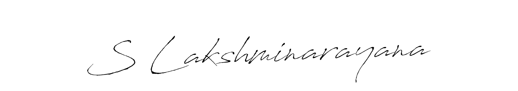 Design your own signature with our free online signature maker. With this signature software, you can create a handwritten (Antro_Vectra) signature for name S Lakshminarayana. S Lakshminarayana signature style 6 images and pictures png