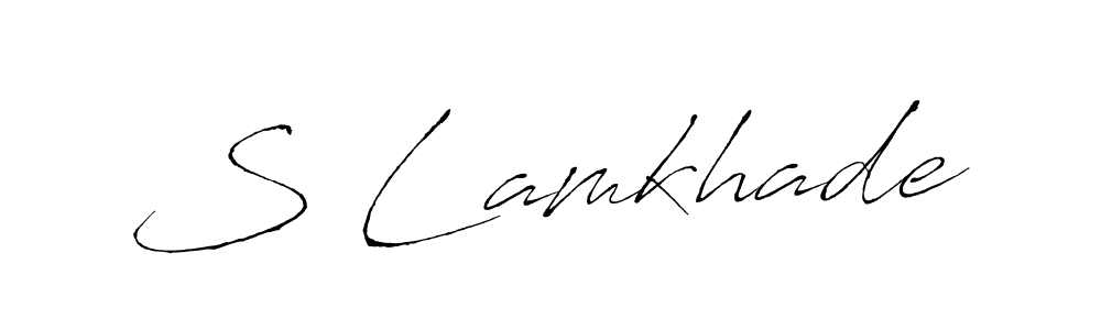 Design your own signature with our free online signature maker. With this signature software, you can create a handwritten (Antro_Vectra) signature for name S Lamkhade. S Lamkhade signature style 6 images and pictures png