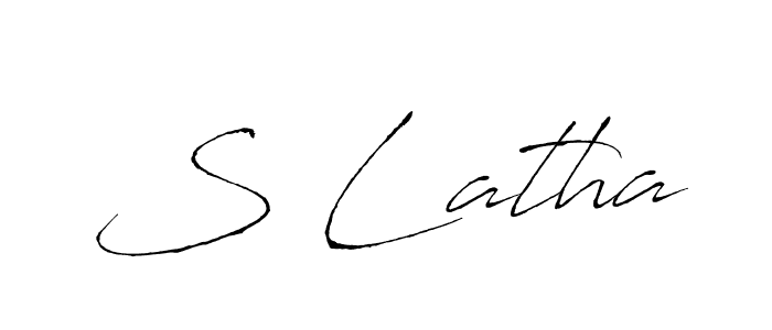 S Latha stylish signature style. Best Handwritten Sign (Antro_Vectra) for my name. Handwritten Signature Collection Ideas for my name S Latha. S Latha signature style 6 images and pictures png