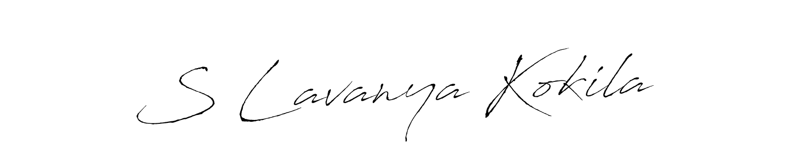 Make a beautiful signature design for name S Lavanya Kokila. With this signature (Antro_Vectra) style, you can create a handwritten signature for free. S Lavanya Kokila signature style 6 images and pictures png