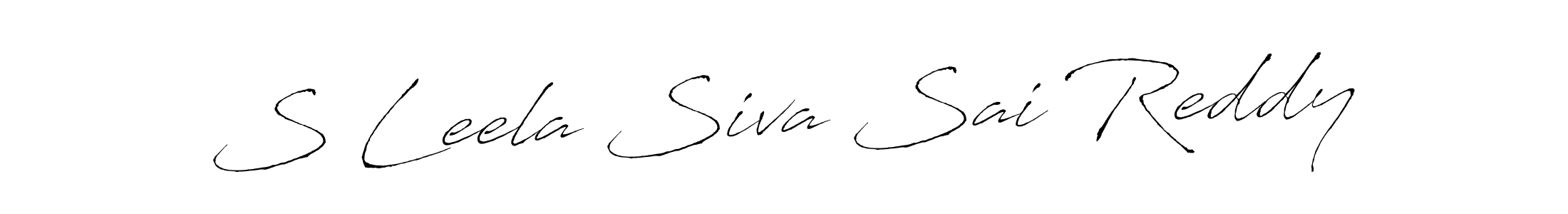 Make a beautiful signature design for name S Leela Siva Sai Reddy. With this signature (Antro_Vectra) style, you can create a handwritten signature for free. S Leela Siva Sai Reddy signature style 6 images and pictures png