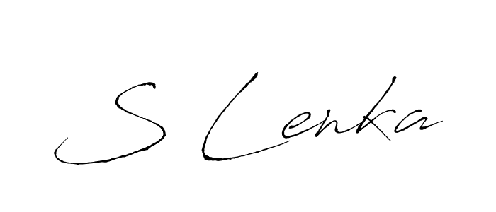 S Lenka stylish signature style. Best Handwritten Sign (Antro_Vectra) for my name. Handwritten Signature Collection Ideas for my name S Lenka. S Lenka signature style 6 images and pictures png