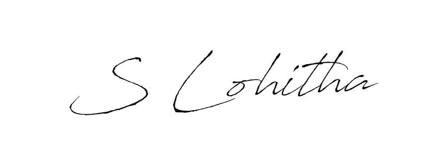 The best way (Antro_Vectra) to make a short signature is to pick only two or three words in your name. The name S Lohitha include a total of six letters. For converting this name. S Lohitha signature style 6 images and pictures png