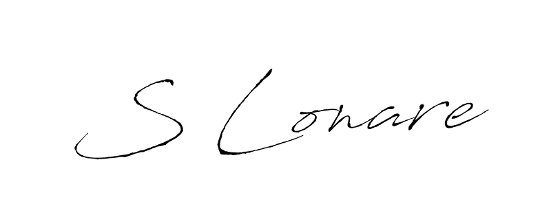 Use a signature maker to create a handwritten signature online. With this signature software, you can design (Antro_Vectra) your own signature for name S Lonare. S Lonare signature style 6 images and pictures png