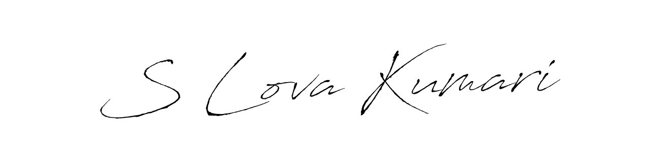 Create a beautiful signature design for name S Lova Kumari. With this signature (Antro_Vectra) fonts, you can make a handwritten signature for free. S Lova Kumari signature style 6 images and pictures png