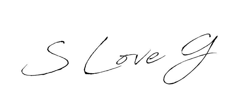 Make a beautiful signature design for name S Love G. With this signature (Antro_Vectra) style, you can create a handwritten signature for free. S Love G signature style 6 images and pictures png