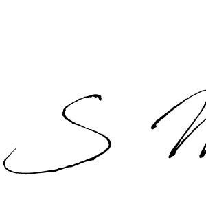 Make a beautiful signature design for name S M. With this signature (Antro_Vectra) style, you can create a handwritten signature for free. S M signature style 6 images and pictures png