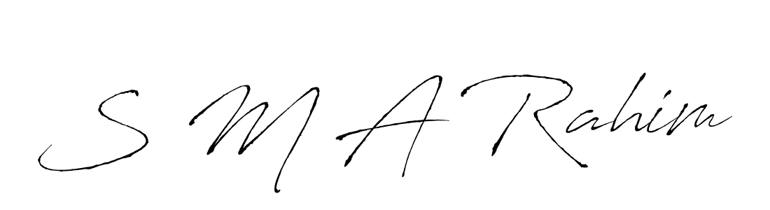 How to make S M A Rahim name signature. Use Antro_Vectra style for creating short signs online. This is the latest handwritten sign. S M A Rahim signature style 6 images and pictures png