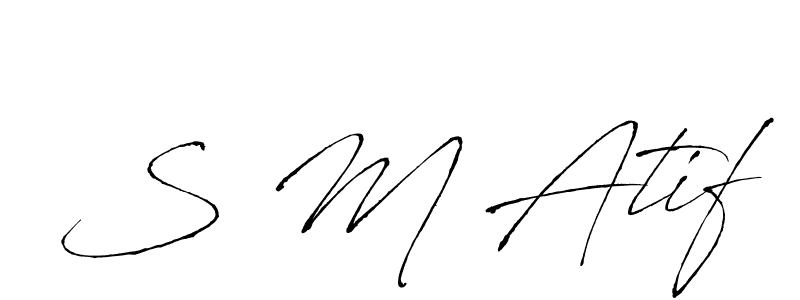 Also You can easily find your signature by using the search form. We will create S M Atif name handwritten signature images for you free of cost using Antro_Vectra sign style. S M Atif signature style 6 images and pictures png