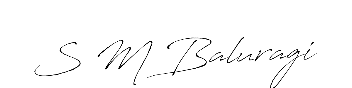 Antro_Vectra is a professional signature style that is perfect for those who want to add a touch of class to their signature. It is also a great choice for those who want to make their signature more unique. Get S M Baluragi name to fancy signature for free. S M Baluragi signature style 6 images and pictures png