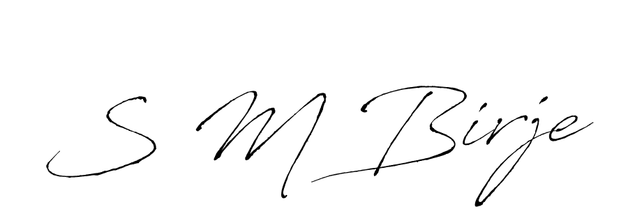 You should practise on your own different ways (Antro_Vectra) to write your name (S M Birje) in signature. don't let someone else do it for you. S M Birje signature style 6 images and pictures png