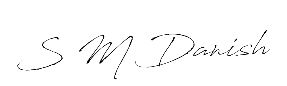 Use a signature maker to create a handwritten signature online. With this signature software, you can design (Antro_Vectra) your own signature for name S M Danish. S M Danish signature style 6 images and pictures png