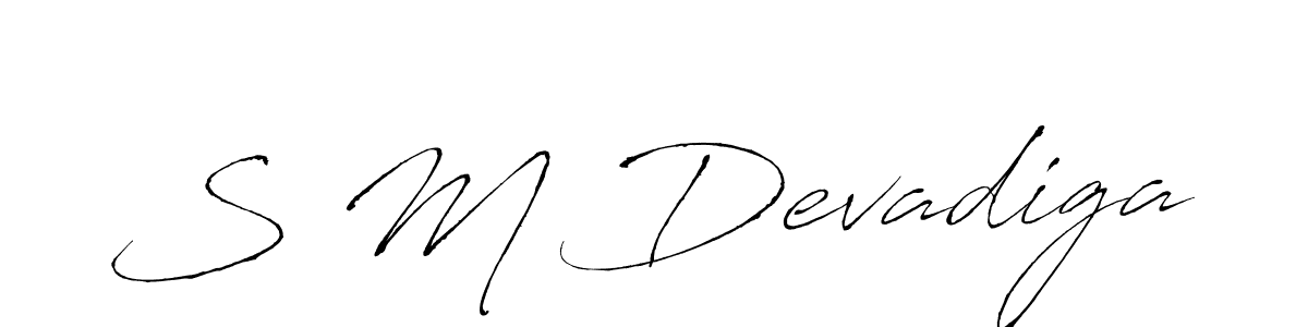 if you are searching for the best signature style for your name S M Devadiga. so please give up your signature search. here we have designed multiple signature styles  using Antro_Vectra. S M Devadiga signature style 6 images and pictures png