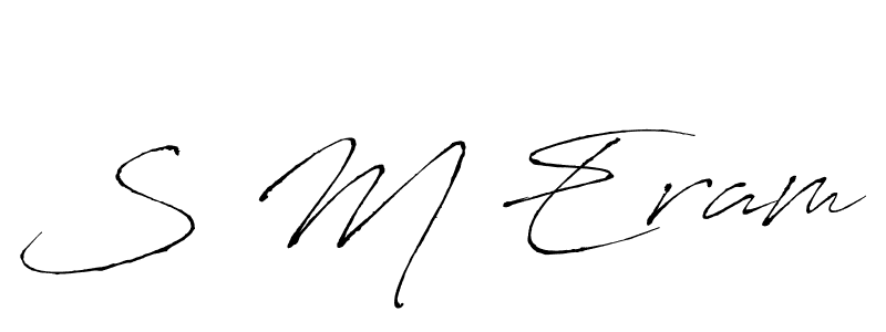 How to Draw S M Eram signature style? Antro_Vectra is a latest design signature styles for name S M Eram. S M Eram signature style 6 images and pictures png