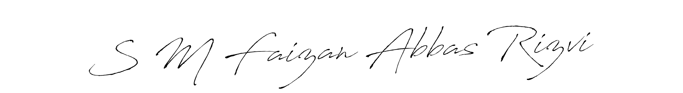 S M Faizan Abbas Rizvi stylish signature style. Best Handwritten Sign (Antro_Vectra) for my name. Handwritten Signature Collection Ideas for my name S M Faizan Abbas Rizvi. S M Faizan Abbas Rizvi signature style 6 images and pictures png