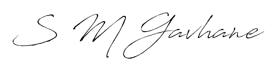 A classic penmanship look for S M Gavhane. The Antro_Vectra font brings timeless elegance and confidence to every signed document. S M Gavhane signature style 6 images and pictures png