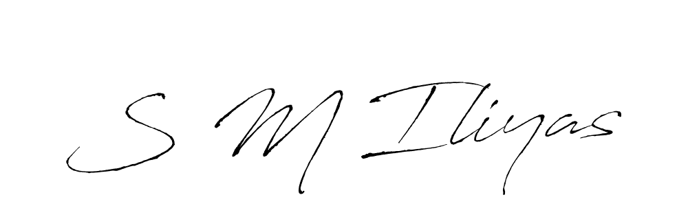 Use a signature maker to create a handwritten signature online. With this signature software, you can design (Antro_Vectra) your own signature for name S M Iliyas. S M Iliyas signature style 6 images and pictures png