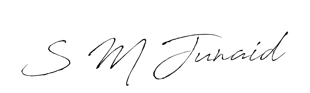 Create a beautiful signature design for name S M Junaid. With this signature (Antro_Vectra) fonts, you can make a handwritten signature for free. S M Junaid signature style 6 images and pictures png
