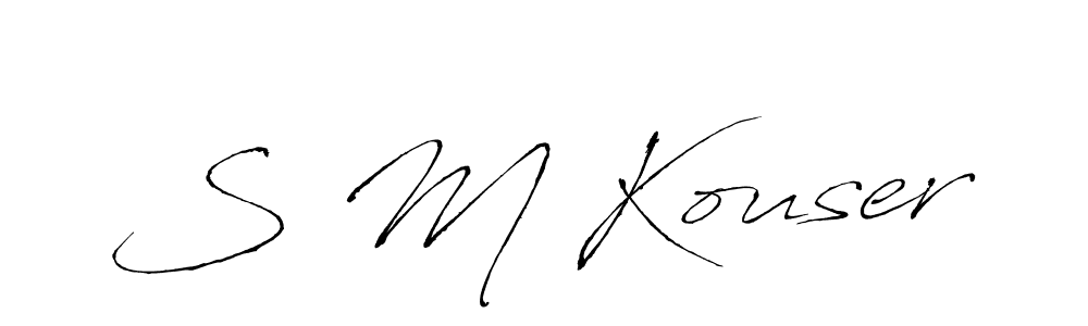 Create a beautiful signature design for name S M Kouser. With this signature (Antro_Vectra) fonts, you can make a handwritten signature for free. S M Kouser signature style 6 images and pictures png