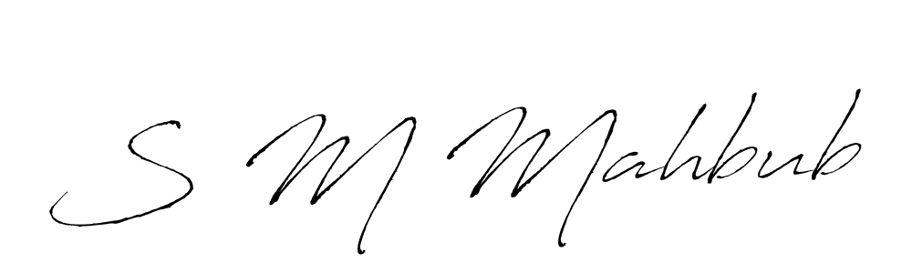 Also we have S M Mahbub name is the best signature style. Create professional handwritten signature collection using Antro_Vectra autograph style. S M Mahbub signature style 6 images and pictures png