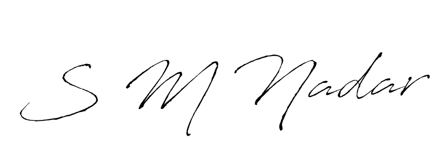Antro_Vectra is a professional signature style that is perfect for those who want to add a touch of class to their signature. It is also a great choice for those who want to make their signature more unique. Get S M Nadar name to fancy signature for free. S M Nadar signature style 6 images and pictures png