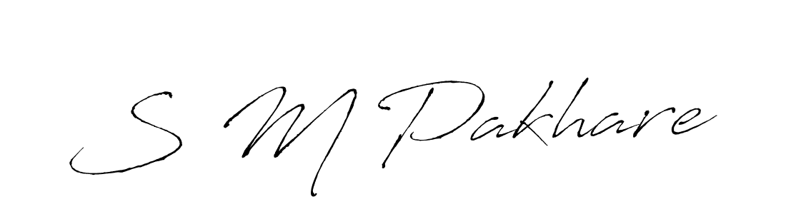 Similarly Antro_Vectra is the best handwritten signature design. Signature creator online .You can use it as an online autograph creator for name S M Pakhare. S M Pakhare signature style 6 images and pictures png