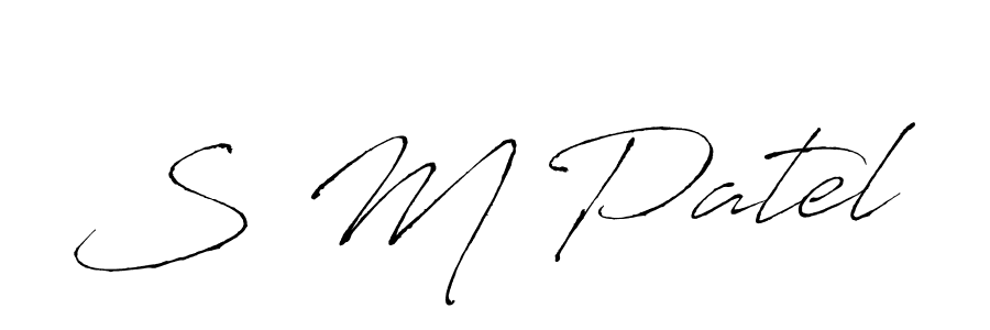 Use a signature maker to create a handwritten signature online. With this signature software, you can design (Antro_Vectra) your own signature for name S M Patel. S M Patel signature style 6 images and pictures png